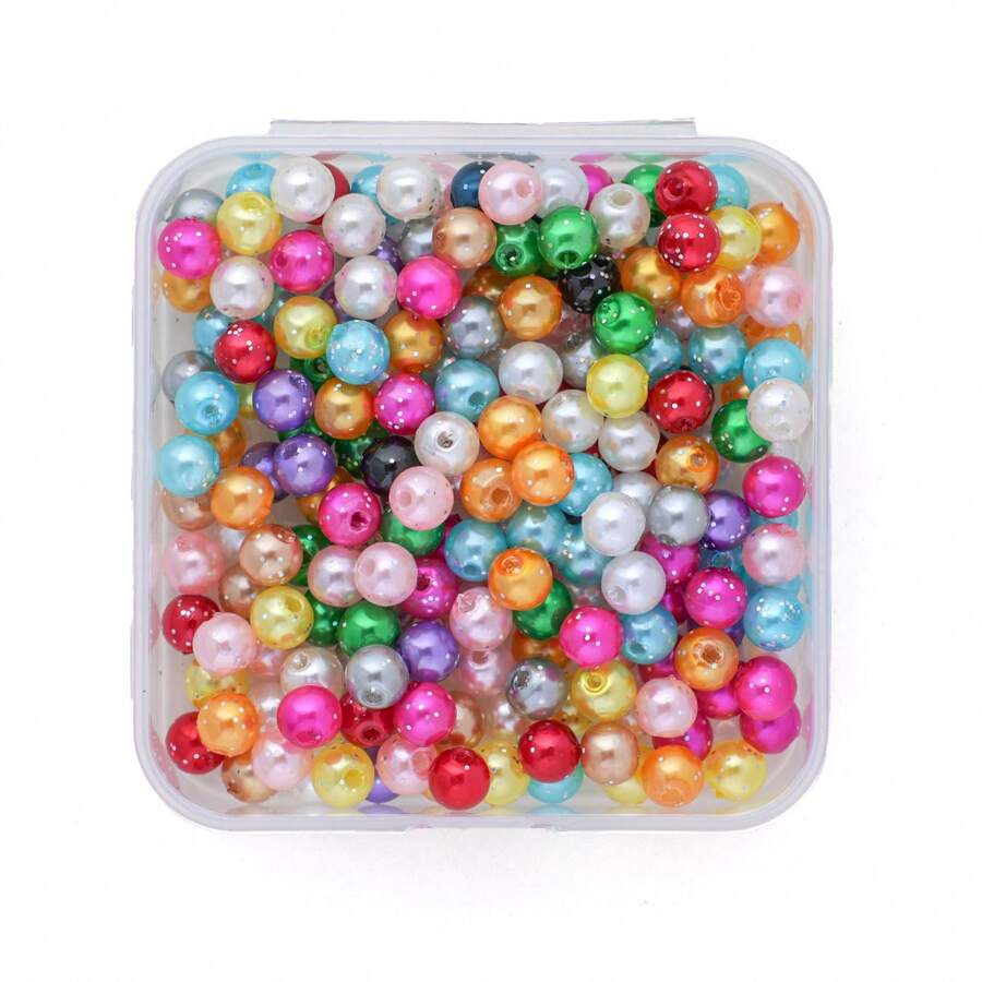 300 件/包 ABS 仿珍珠，圆孔 DIY 珠子，适用于手链、项链、珠宝配饰