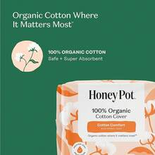 The Honey Pot Company - Non-Herbal Everyday Panty Liners For Women - Organic Cotton Cover & Ultra-Absorbent Pulp Core - Sanitary Pads - Feminine Care - FSA & HSA Eligible - 30 Ct - Non-Herbal Super Flow - 查看 3