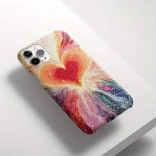 Funda para teléfono (1 unidad) BurningHeart, acabado mate premium, compatible con phone 16 Pro/15/14/13/12/11 - Rosa - Ver 5