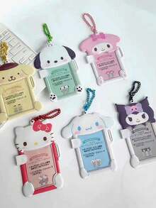 1个卡通库洛米、肉桂卷、Hello Kitty、Melody图案照片卡套，Pochacco学生校园卡包，返校礼物