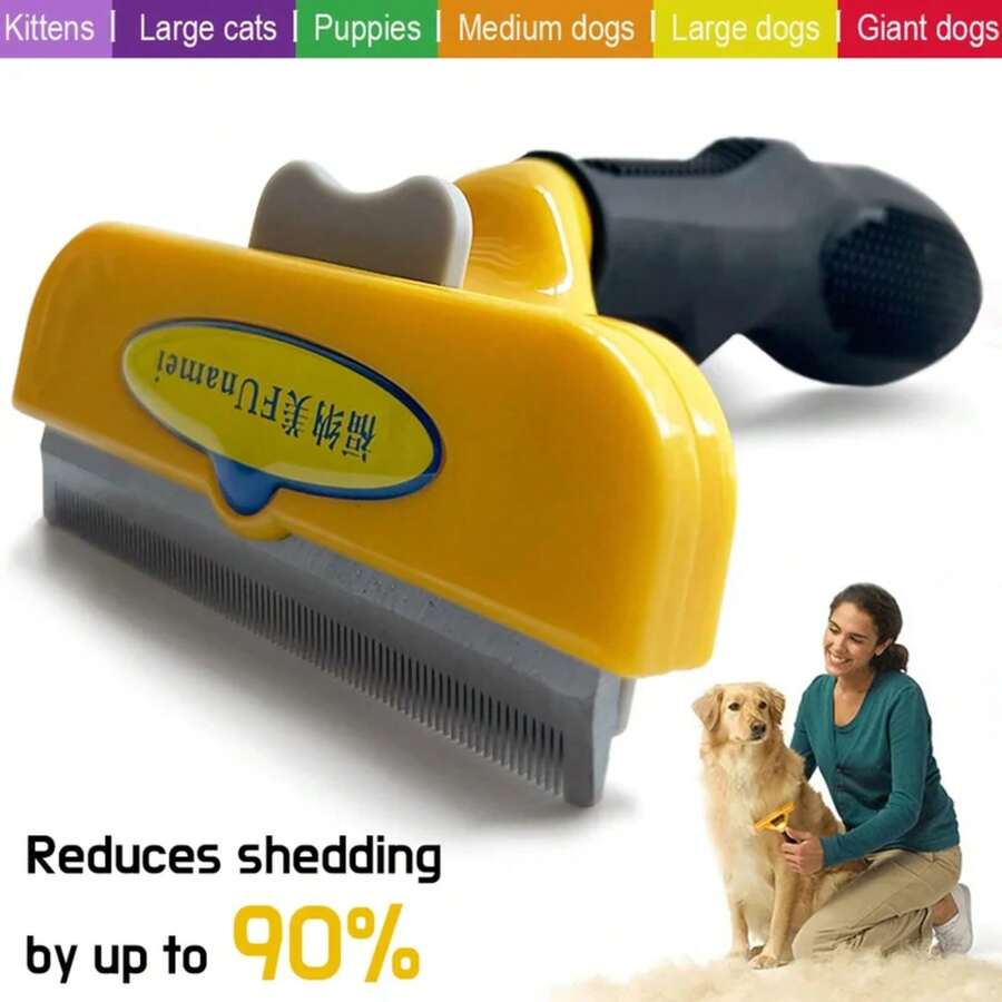 Cepillo para mascotas para perros, gatos, peine para perros, cepillo para quitar el pelo de mascotas, peine para el cuidado de gatos, removedor de pelo para perros, accesorios para perros, peines de masaje para perros - (M) Perros de pelo largo - Ver 1