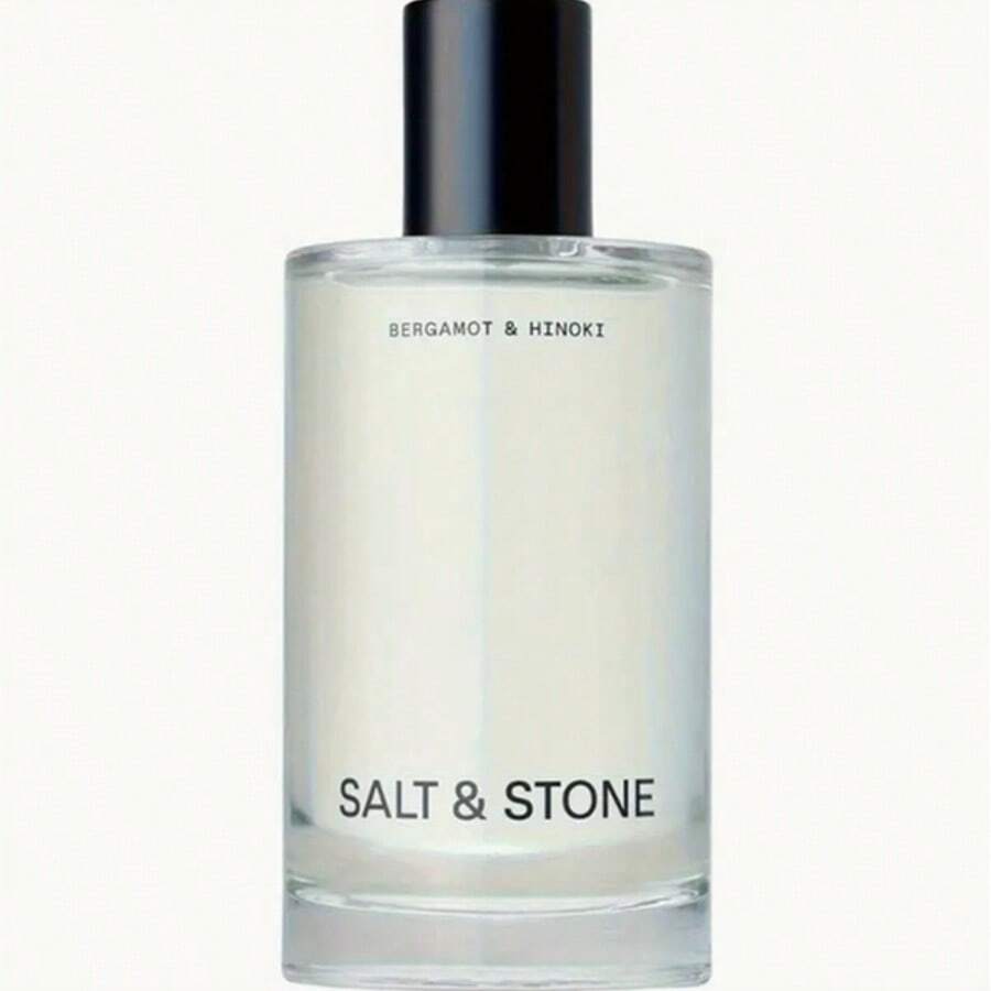 Bruma corporal de sal y piedra con aroma a bergamota y hinoki, perfume unisex infundido en spray para el cabello y el Body de 3.4 onzas líquidas