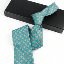 1 pieza Corbata clásica de moda a cuadros para hombre, adecuada para bodas, fiestas y regalos