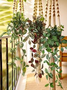 1/2/4pcs Artificial Plants, Hitchhike,Four Choices,A,Red Zebrina,Inchplant,B,Green Zebrina,C,Peperomia,D,Fittonia Inchplant Green Decorations Without Pots For Year Round Decorations, School Dormitory, Office Decorations, Parties, Birthdays, Home Decorations, Decorations For Hotels, Restaurants, Living Rooms, Bedrooms, Weddings, Kitchens And Garden Decorations