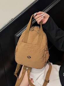 2026新款休闲时尚多巴胺牛津布多功能轻便背包，百搭简约胸包，旅行背包，迷你徒步包，日常学院风街头风女手提包 - 彩色 - 查看 11