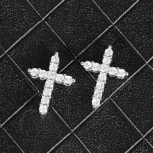 Dekorativer Sternkreuz Halskette im Art-Deco-Stil - handgefertigt aus 925 Silber, mit BIS Punze versehen und geschenkfertig