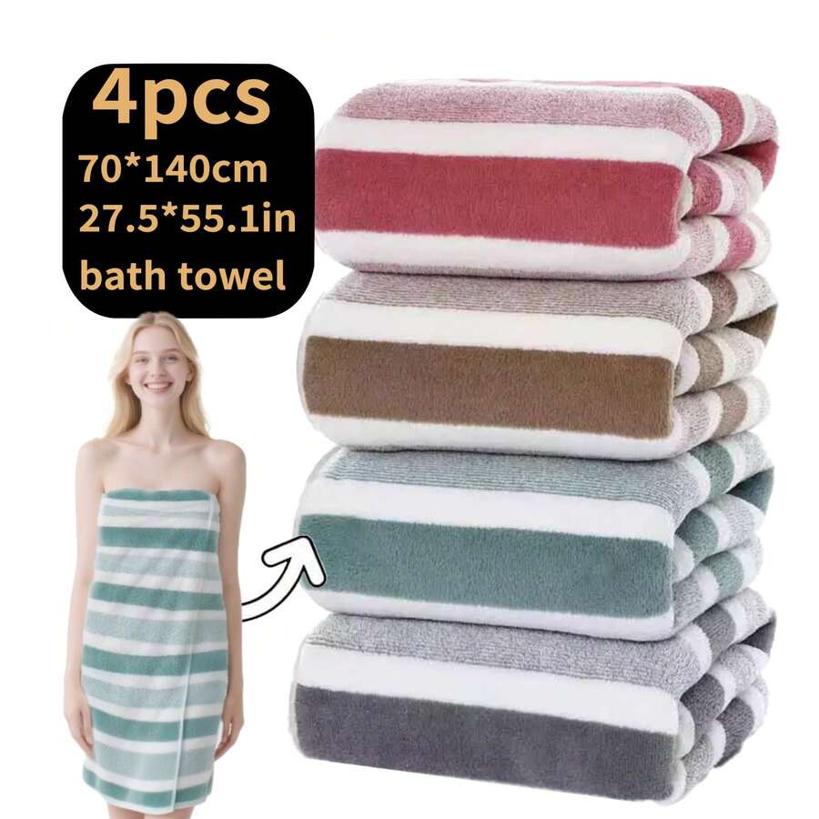 4Packs Bath Sheet Grey Back To School For Beauty Salon Home Bathroom Home Deocr Bathroom Deccor  Bathroom Essentials  Room Deciration Home Décor