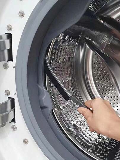 3pcs Multi-Functional Long Brush Set, Including Washing Machine Drum Cleaner, Sink Scrubber, Hard Bristle Cleaning Tool With Handle, Window Groove Sweeper, For Kitchen, Bathroom, Household Use