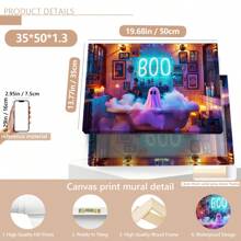 1 buc. Neînrămat, Fantomă iluminată în cadă pe pânză, Poster imprimat cu fantomă întunecată, Artă de perete de Halloween, Decor baie de Halloween, Halloween, Toamnă, Vintage, Botanică, Postere, Artă de perete, Articole de decorare a camerei, Artă decorativă de perete, Pictură decorativă.
