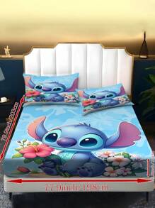 Disney Juego de 3 mantas con estampado de tótem de lobo (1 funda nórdica de plumón + 2 fundas de almohada, sin relleno). Juego de cama estampado, suave y cómodo, ideal para dormitorio y habitación de invitados.