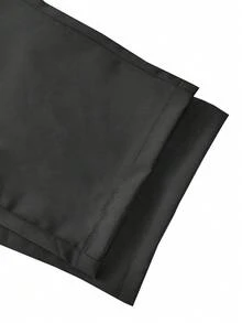 女士春秋季拉链口袋工装裤，时尚大口袋设计，抽绳松紧腰带，休闲户外/日常穿着修身长裤，黑色 - 黑色 - 查看 10