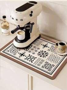1pc American-Style Simple Kitchen Drain Mat, Coffee Machine Mat, Quickly Absorb Water, Keep The Countertop Dry