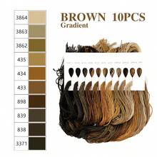 100 件渐变绣花线套装，10 种颜色 | 6 层工艺线 | 每股 47.2 英寸 | 适用于十字绣、缝纫、DIY | 高品质刺绣用品