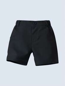 BOARNSEORL 3pcs Baby Boys Gentleman Outfit - White Shirt With Bow Tie And Vest, Shorts, Fashionable And Handsome For 1st Birthday, Full Moon Party, Outdoor Wedding, Page Boy Attire - Black - View 7