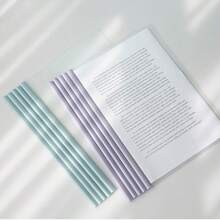 40pcs/30pcs/20pcs/10pcs/5pcs Retractable A4 Clear File Folder, Pull Rod Clip, Muted Color Water Drop Rod, Minimalist Document Folder, Resume Binder, High Capacity, Student Test Paper Clip, Expandable Document Organizer, Pastel Transparent Loose Leaf Binder, Mixed Color, Music Score Clip, School Certificate Holder, Open-Top Document Bag, Back To School Gift, Graduation Gift, Random Color - Multicolor - View 6