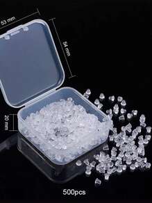 Environ 300/500/1000 pièces Bouchons d'oreille en silicone transparent, accessoires de boucles d'oreilles, convient pour un port quotidien pour femmes (avec boîte)