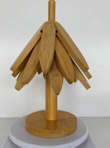 3pcs/5pcs Wooden Triangle Trivets Holder Heat Resistant Tree Shaped Coasters, Decorative Hot Pad Holder For Table, Christmas Tree Dessert Stands, Creative Multi-Functional Decor Home Decor Christmas Decorations Room Decor