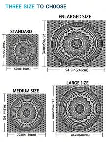 1 件新款户外防水防沙数码印花野餐/沙滩垫，时尚清新图案，适合露营和野餐