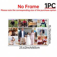 1pc Custom Photo Collage Frame Canvas Poster, Personalized Wall Art, Photo Album Replacement, Upload Your Family Photos/Couples/Music/Parents/Young People Photos, Etc., Modern Simple Home Decoration, Frame/Frameless, Vertical/Horizontal Gifts Birthday Graduation - 1Pc - View 15