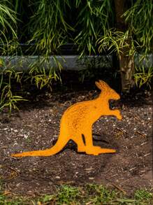 [Rustic Design] 3PCS Rusty Metal Garden Stakes, Rustic Animal Shaped Lawn Decorative Art Statues For Pathway, Sidewalk