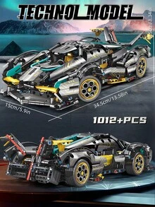 1000+ Pcs Racing Car Building Blocks Toy, Made Of ABS, 1:14 Scale Adult Gift Construction Blocks Car Model, Hobby Collectible Decor Toy Vehicle Bricks,Building Model,Building Blocks Adults,Voiture Collection