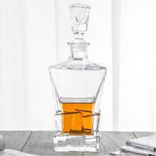 5 pièces Set de carafe à whisky de 750 ml/300 ml de design créatif en forme d'iceberg. Ensemble de verrerie de luxe et élégante pour le whisky, idéal pour le brandy, le rhum, la tequila, la vodka. Utilisation à la maison, dans les bars et fêtes. Cadeau parfait pour le père, le mari ou le petit ami.