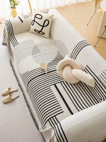 1 pièce Luxueuse couverture de canapé épaisse à motif flocon de neige : Protégez votre canapé avec style - Convient aux canapés 1, 2, 3 et 4 places - Lavage machine ou lavage à la main - Sans imprimé - 100% polyester