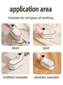 OBOVAY 1件便携式手持蒸汽熨斗，蒸汽熨斗，悬挂式熨烫机，1400W大功率，强劲蒸汽压力，快速去除衣物褶皱，高温蒸汽和高温加热底板二合一 - 英規插(220-240V) - 查看 8