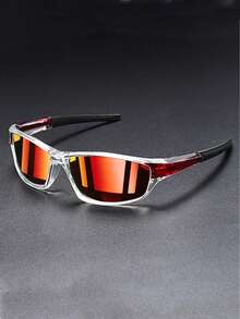 时尚复古骑行钓鱼男女通用运动眼镜男式女式格纹运动眼镜男士女式夏季眼镜