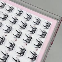 36 件纤细鹿睫毛，自粘假睫毛，无需胶水，C 卷曲，自然外观，佩戴舒适，分段式，自粘条，可延长睫毛，可重复使用，适合初学者，日常使用，学生，生日礼物，情人节礼物睫毛簇，睫毛簇，单根睫毛，睫毛，假睫毛 - C - 查看 9