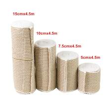 1 卷 5 厘米/7.5 厘米/10 厘米/15 厘米 X 4.5 米图案高弹性运动绷带、压缩绷带、运动胶带、钩环紧固件透气包裹绷带 - 米色 - 查看 1