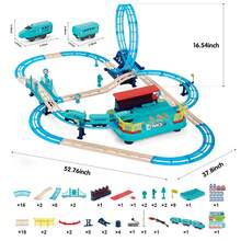 Train Sets For Toddlers, Trains Toys With Tracks, 360° Transformed DIY Train Track Set, Birthday Gifts For 3 4 5 6 7 8 Years Old Boys Girls - Multicolor - View 4