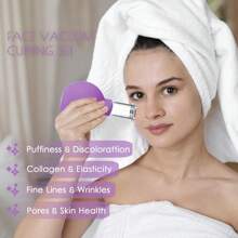 Set Of 4 Vacuum Silicone Cupping Heads For Face Lifting, Facial Massage, Pink