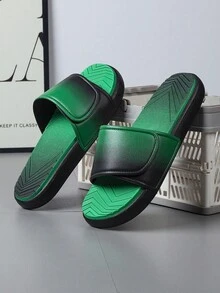 Men's Slippers, Thick Sole Non-Slip Outdoor Sandals, Soft Bottom Casual Comfort Slide House Slippers, Plus Size