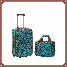 Fashion Softside Upright 2 Pie Luggage Set F102 - 藍綠色 - 查看 3