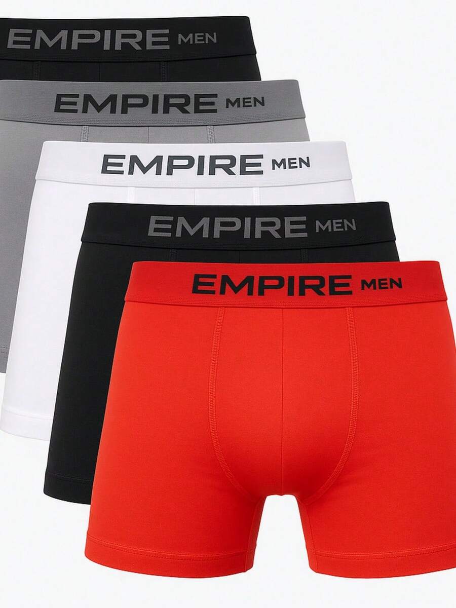 Kit 5 Adult Smooth Microfiber Boxer Briefs - Multicolor - View 1