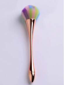 1 Stück Maniküre Staubpinsel mit schlankem Griff, Puder-Rouge Pinsel mit weichen Borsten, mit ABS-Kunststoffgriff, geruchlos für alle Hauttypen