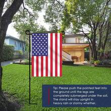 Garden Flag Holder Stand, Thickened Pole Sturdy And Straight Premium Yard Flag Holder Weather-Proof Metal Flagpole For American Flag, Christmas Garden Flag, Outdoor Garden Decor Decoration - 1 PC, No Access - View 4