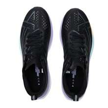 XTEP 3.0 One-Piece Molded Lightweight Breathable Women's Running Shoes, Road Running Shoes For Outdoor Long-Distance Running 875218110031 - Black/Electronic Green/Iris Purple - View 7