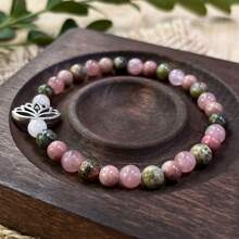 Elegante pulsera con chakra de cuentas de piedras naturales - Brazalete joyería redonda hecha a mano - Collar de joyería brillante | Collar de uso diario | Regalo de otoño | Collar de mujer | Regalo de cumpleaños/San Valentín/Navidad | Regalo de día festivo/fiesta/graduación