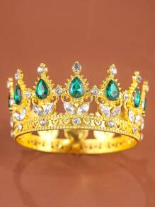 Coroană tiară prințesă roz cu cristal - Accesorii de păr pentru femei pentru nuntă, cadouri pentru mirese și domnișoare de onoare - Accesorii pentru cap cu fascinator, accesorii pentru costume de Halloween și accesorii esențiale pentru festivaluri/zi de naștere, articole pentru școală