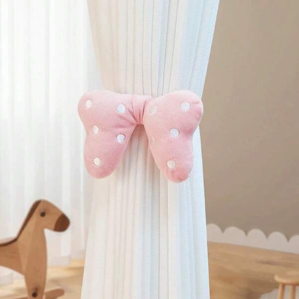 2pcs/1pc Nordic Style Cute Princess Bow Curtain Tiebacks, Baby Room Decoration Mosquito Net Binding Ropes, Window Curtain Tie Backs, Coffee Curtain Shades Binder