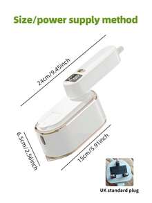 OBOVAY 1件便携式手持蒸汽熨斗，蒸汽熨斗，悬挂式熨烫机，1400W大功率，强劲蒸汽压力，快速去除衣物褶皱，高温蒸汽和高温加热底板二合一 - 英規插(220-240V) - 查看 11