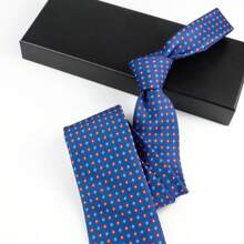 1 pieza Corbata clásica de moda a cuadros para hombre, adecuada para bodas, fiestas y regalos
