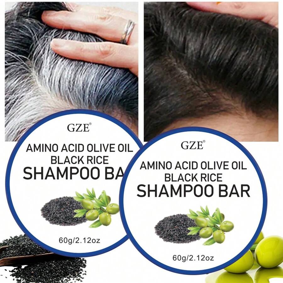 2块氨基酸、橄榄油和黑米滋养洗发皂，从发根到发梢深层滋养秀发，令秀发焕发活力，防止断裂，延缓白发。 - 黑與白 - 查看 1