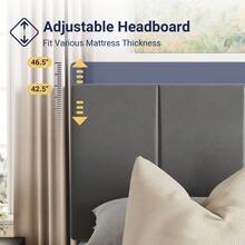 Allewie Full/Queen/King Size Velvet Lift Up Storage Bed Frame, Vertical Channel Tufted Headboard, Hydrualic Underneath Storage, Upholstered Platform Bed, Wooden Slats Support, No Box Spring Needed, Black|White