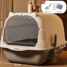 Caja de arena para gatos totalmente cerrada, extra grande, antiolores y a prueba de salpicaduras