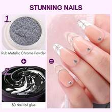 Makartt 3D Nail Foil Glue, 2Pcs 8ml Nails Transfer Gel Adhesive Linear,, Ripple Designs, LED Lamp Required - 2 chai 3D 8ml - Xem 11