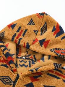 Men's Fleece Hooded Jacket, Warm Thick Loose Fit Jacket For Winter , Fall