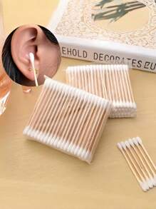 100pcs Double-Ended Round Cleaning Stick, Hygienic Cleaning Stick, Round Double-Pointed Cleaning Rods, Hygienic Cleaning Rods, Household Cleaning Rods,Household Makeup Remover Stick,Bag,Organizer,Storage(Random Color)